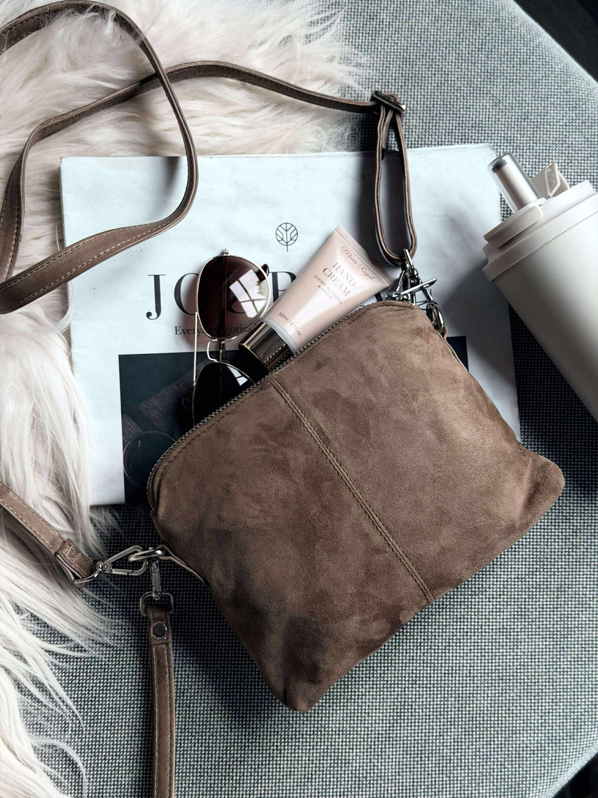 Pochette bandoulière ALICE - Nude brown