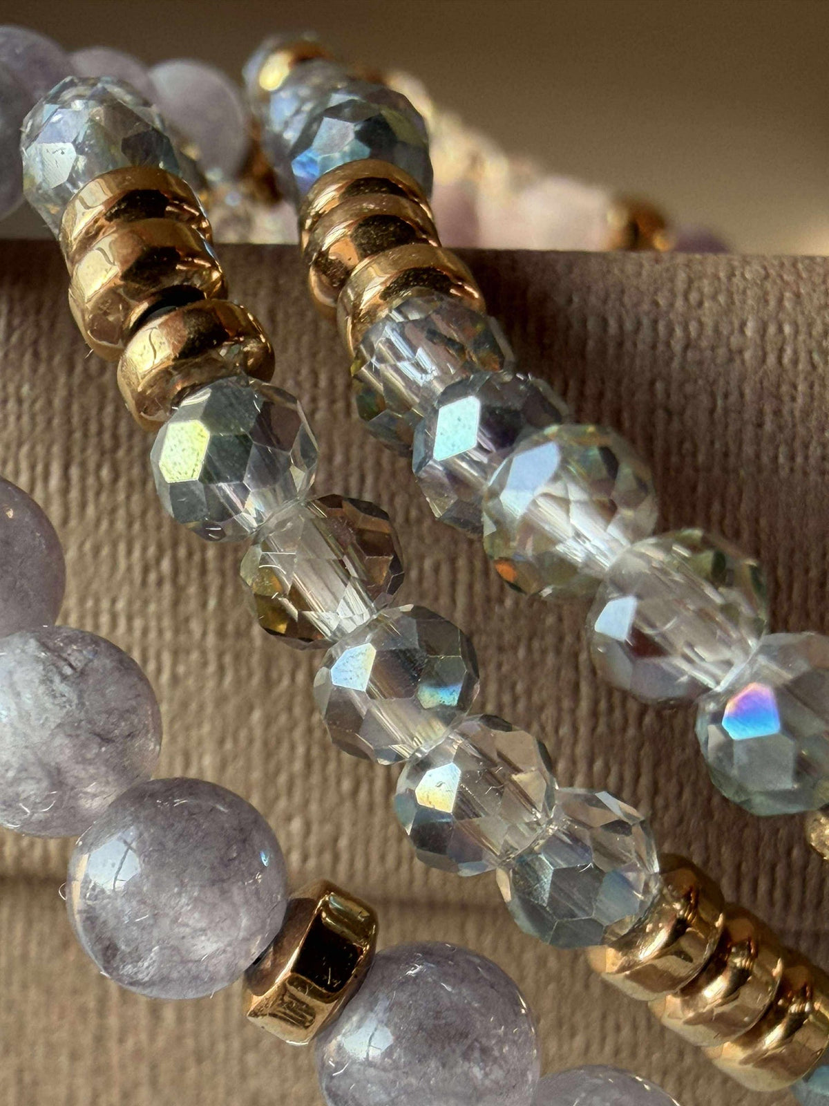 Bracelet Leah Lavande/Stone – Lot de 3 pièces
