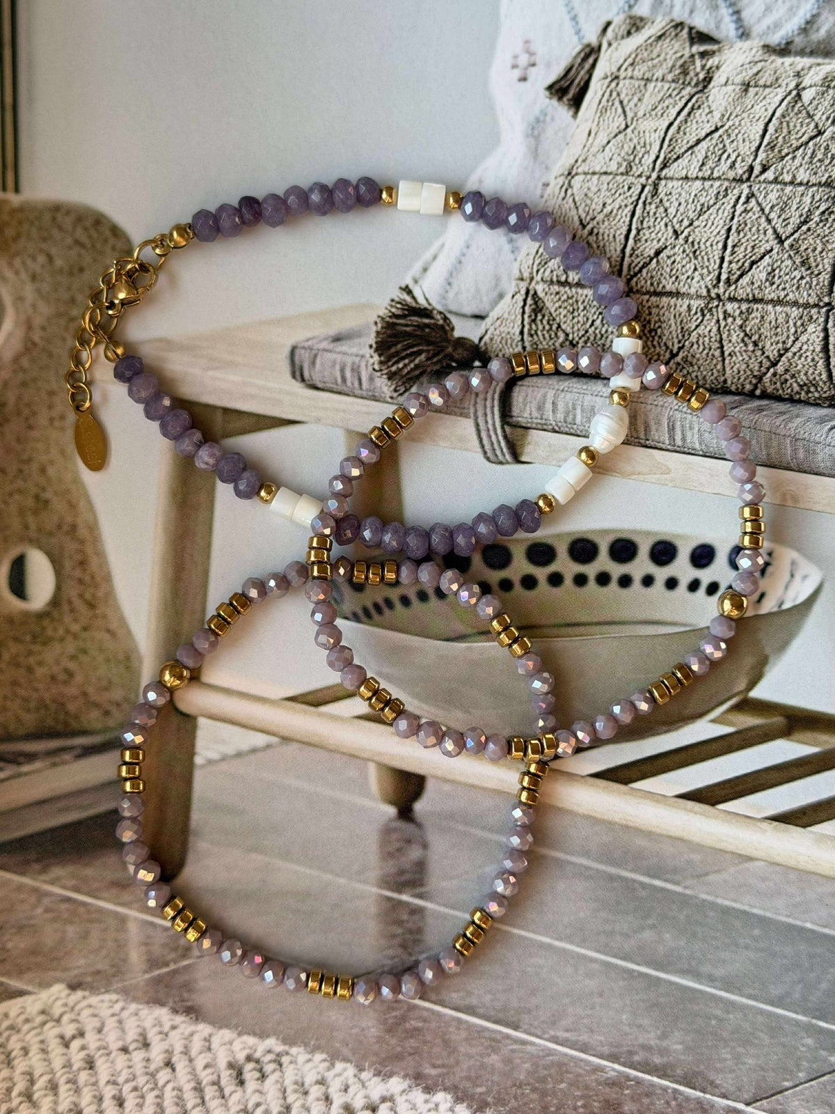 Bracelet Sarabella Lavande – Set de 3 pièces