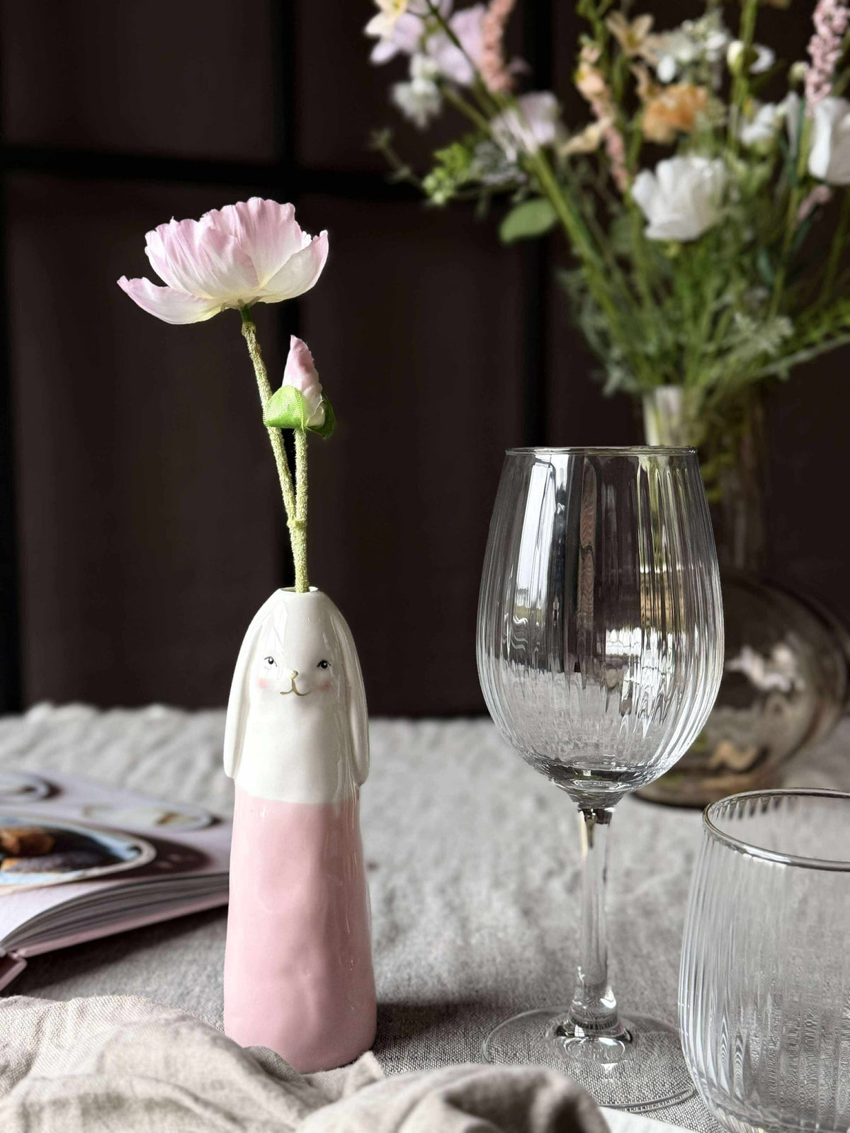 Vase - Lapin rose en plusieurs tailles