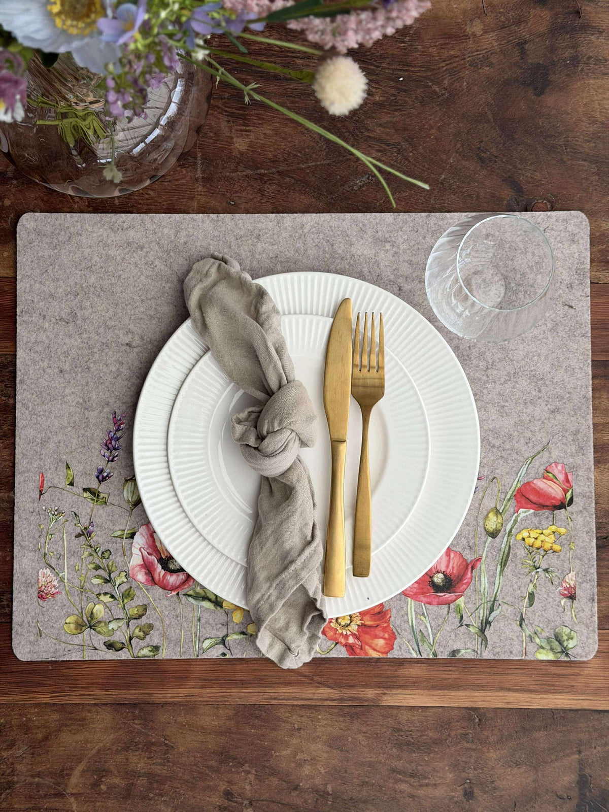 Set de table de Pâques - Beige carré
