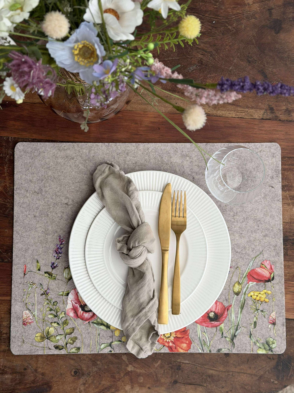 Set de table de Pâques - Beige carré