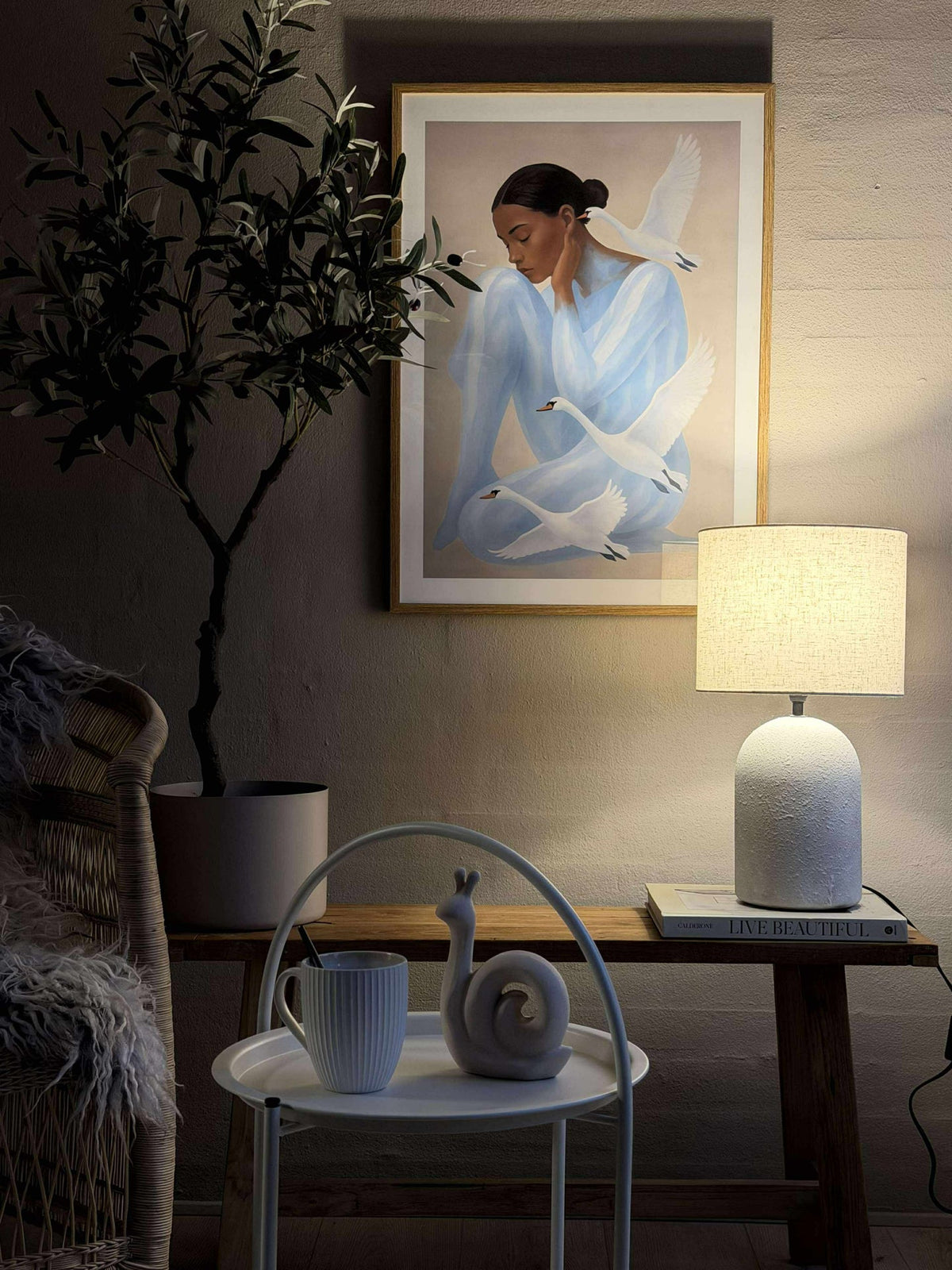 Lampe de table STONEWARE - Naturel clair