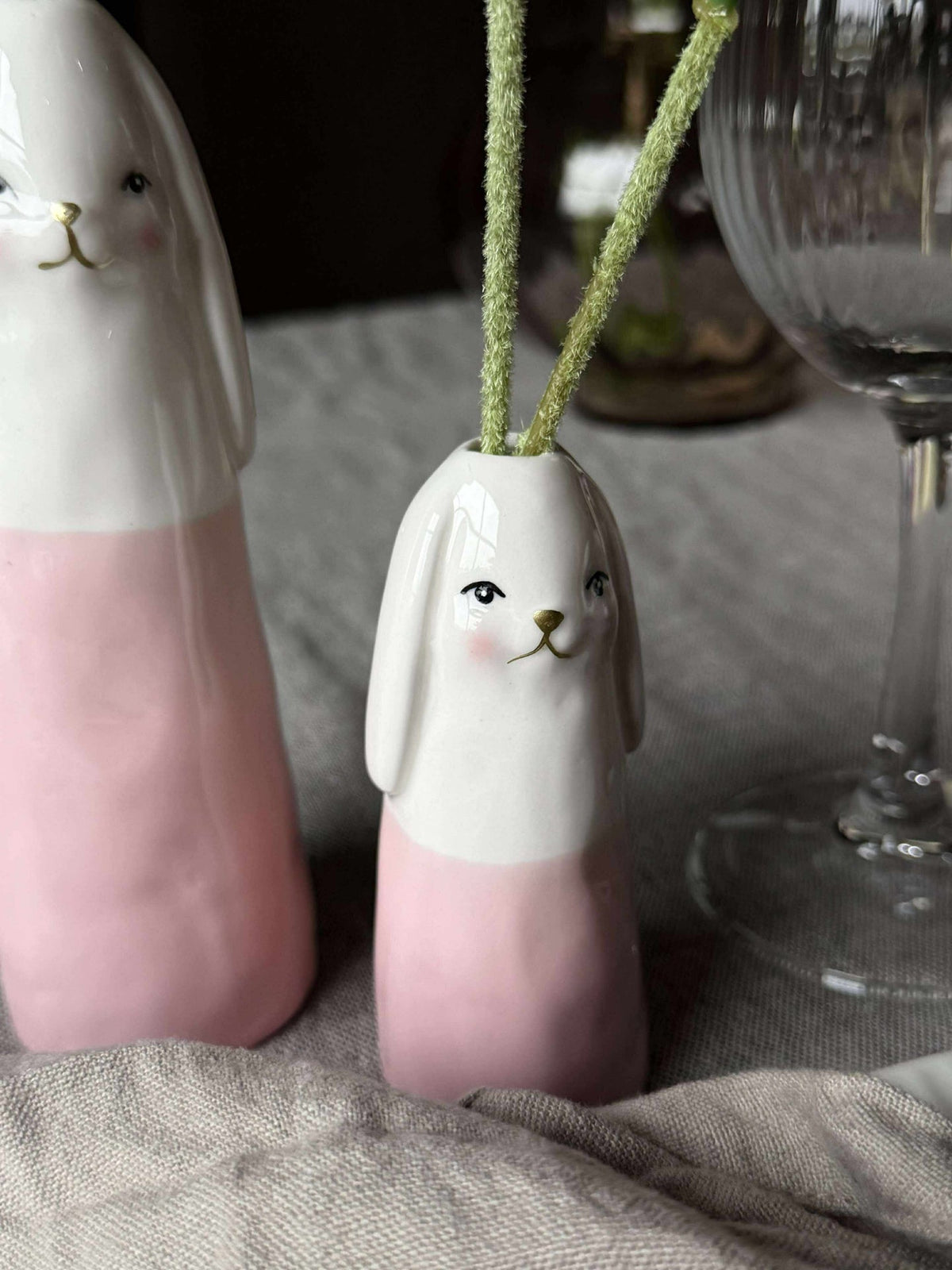 Vase - Lapin rose en plusieurs tailles