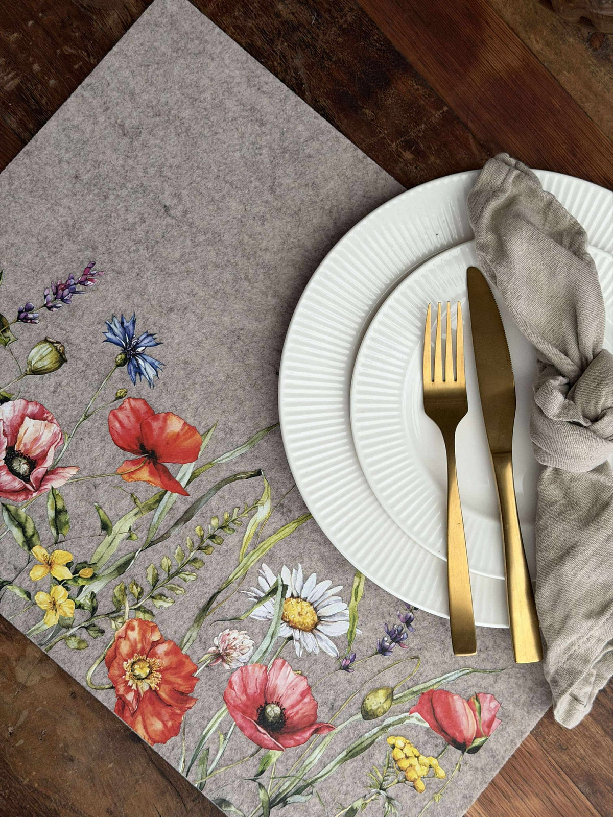 Set de table de Pâques - Beige carré