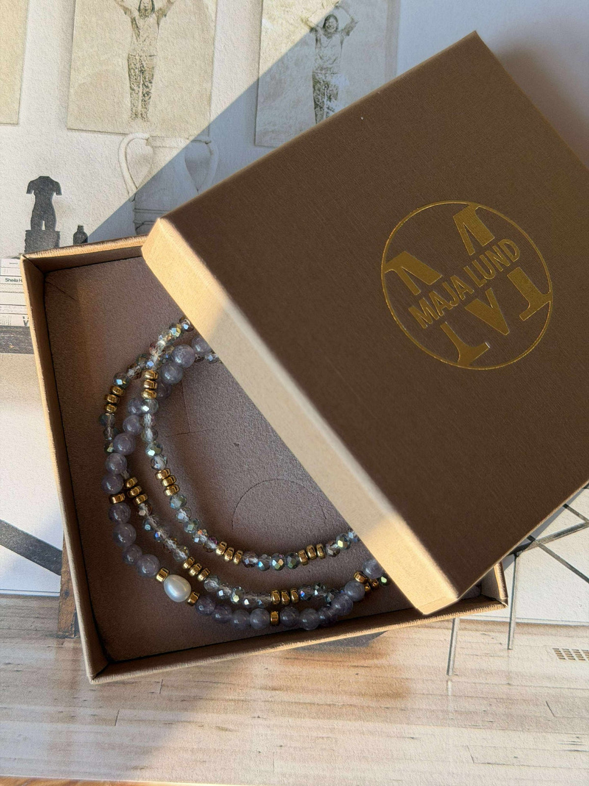 Bracelet Leah Lavande/Stone – Lot de 3 pièces