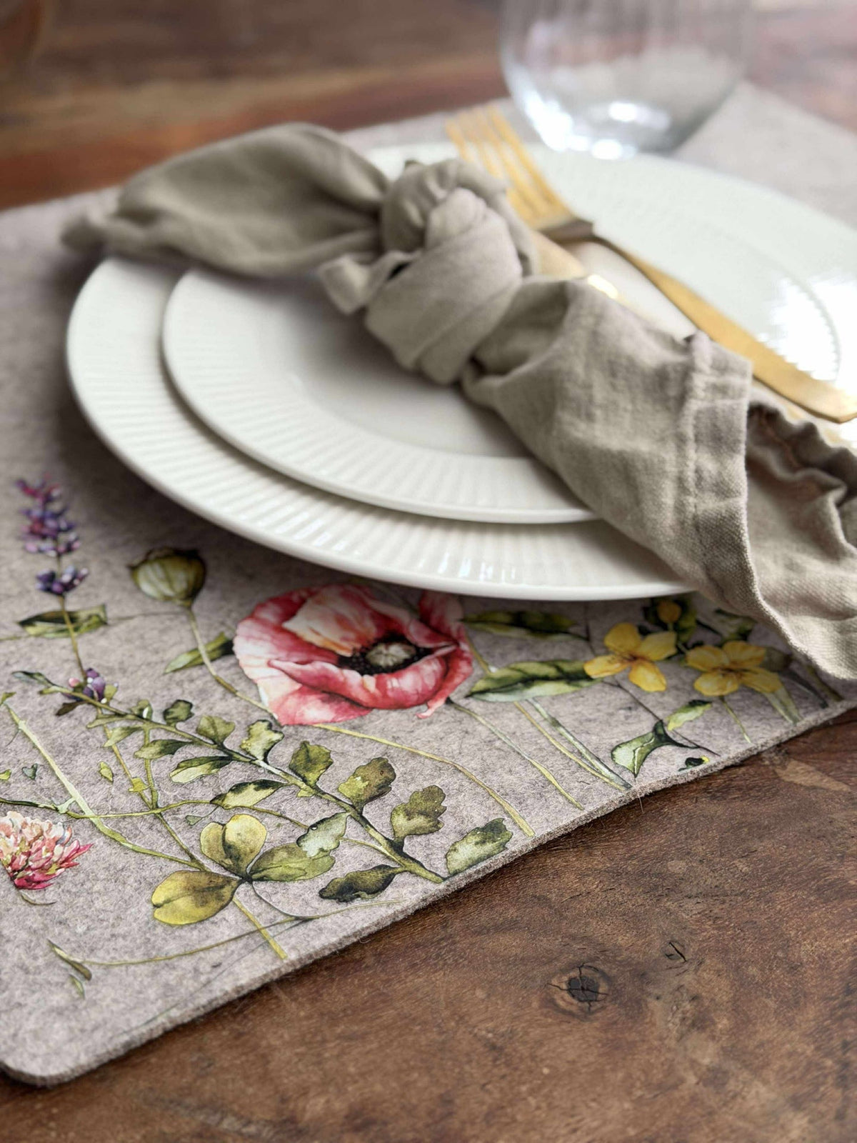 Set de table de Pâques - Beige carré