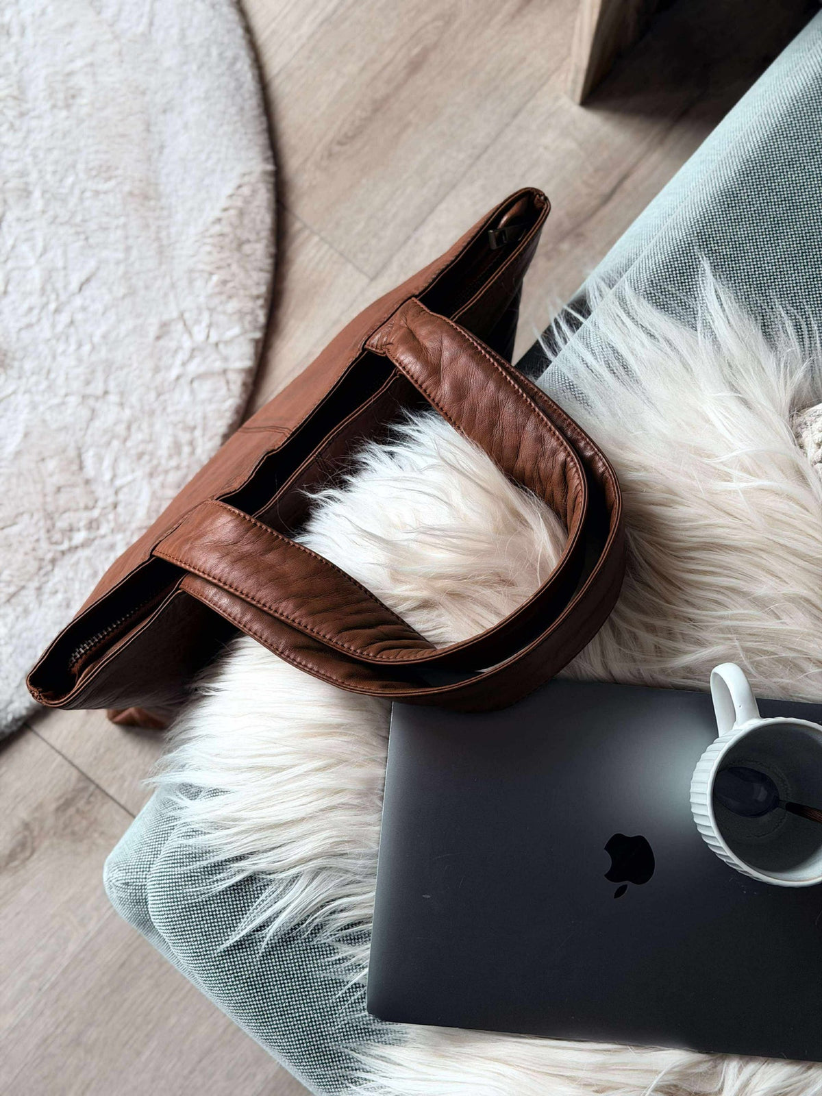 Shopper avec pochette MILLE –  COGNAC