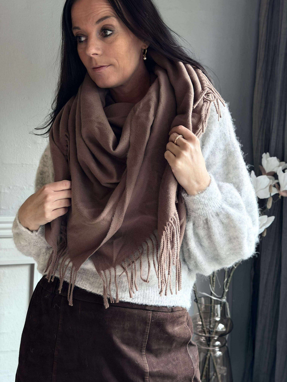 Foulard Mocca brun