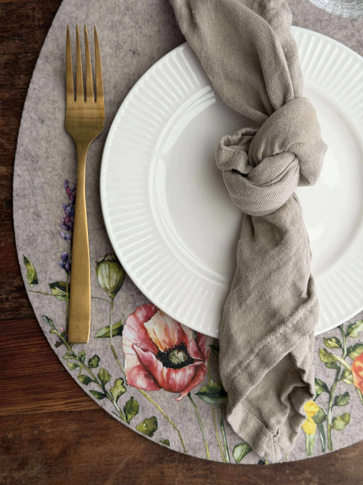 Set de table de Pâques - Beige ovale