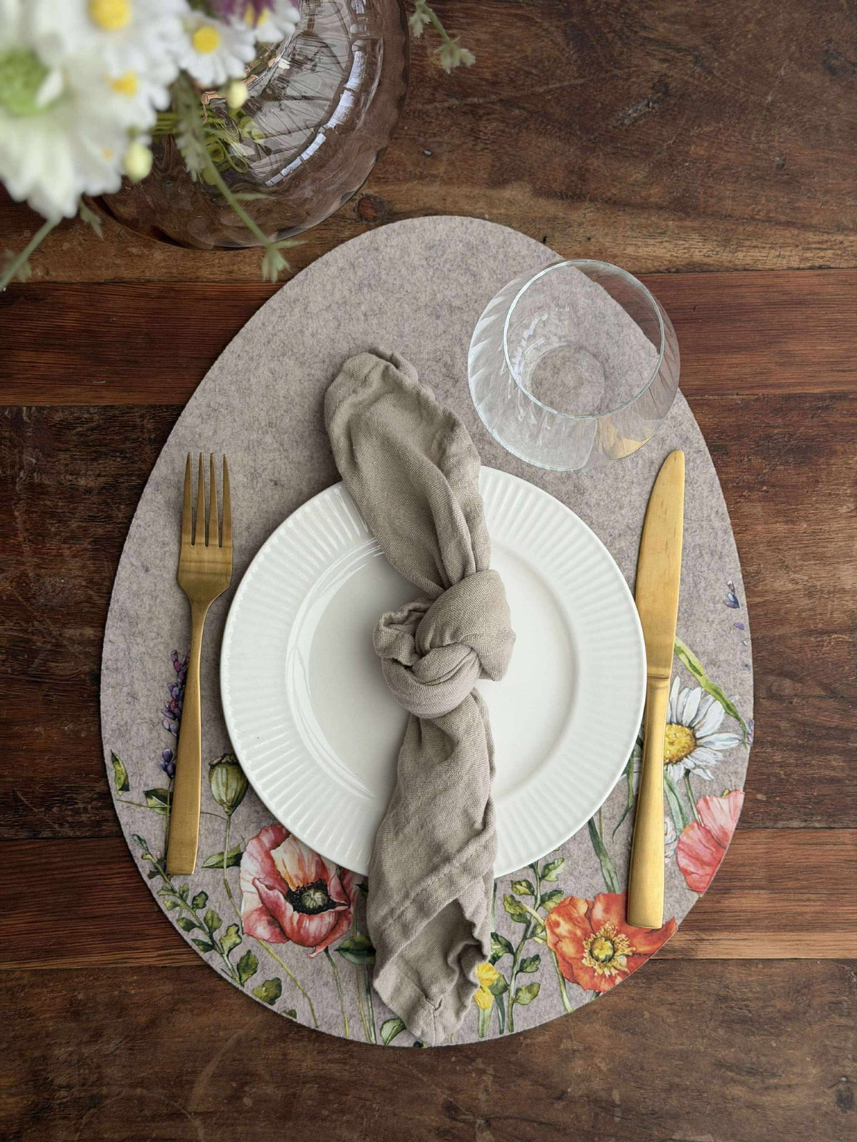 Set de table de Pâques - Beige ovale