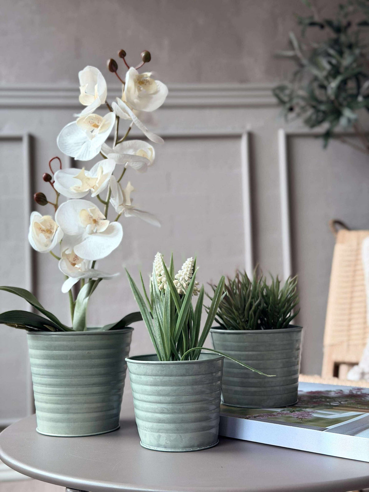 Cache-pot en zinc - Lot de 3