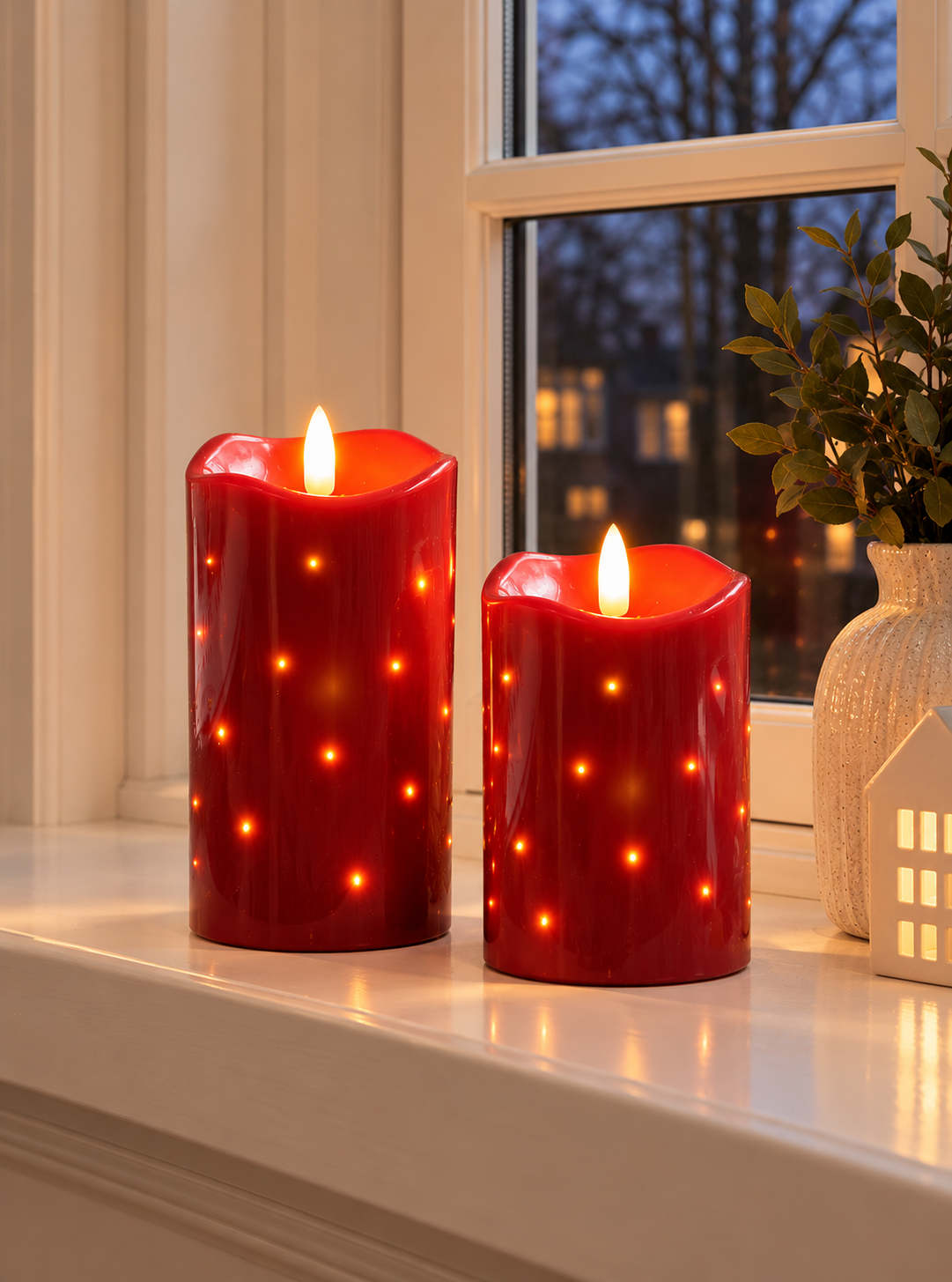 Bougie bloc LED JUL TWINKLE - 15 cm