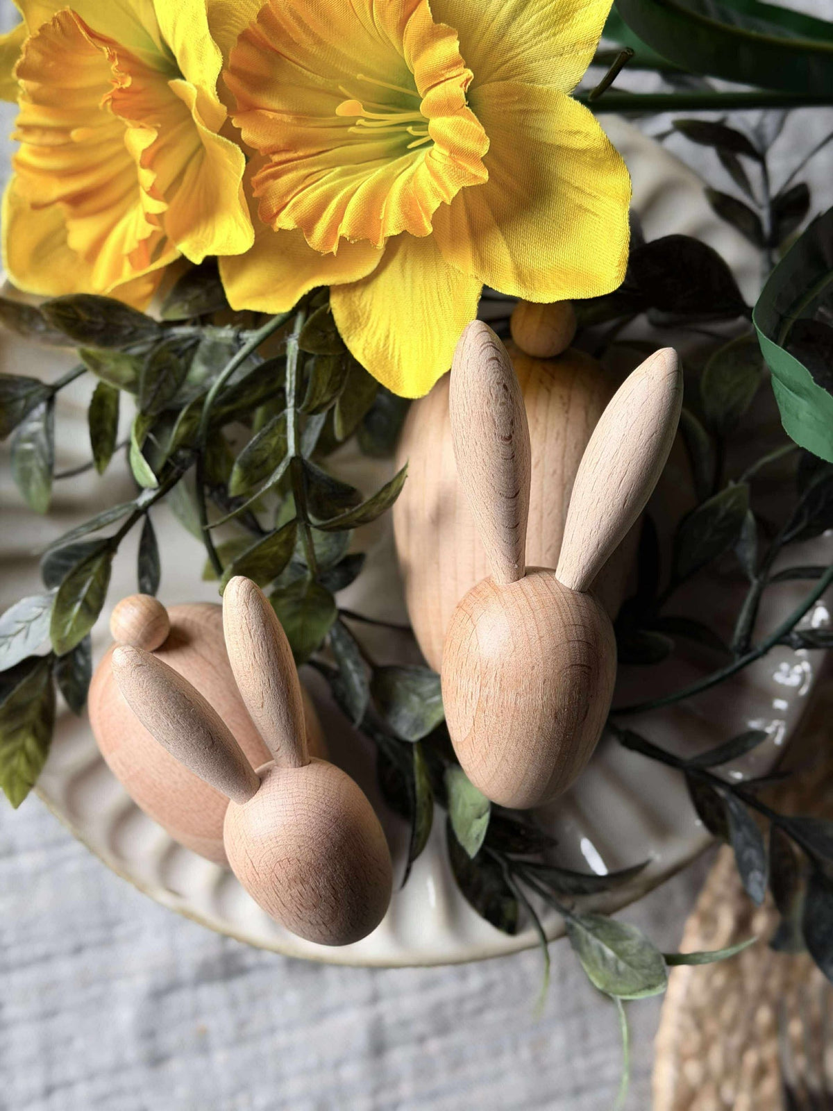 Lapin couché - Nature grand modèle
