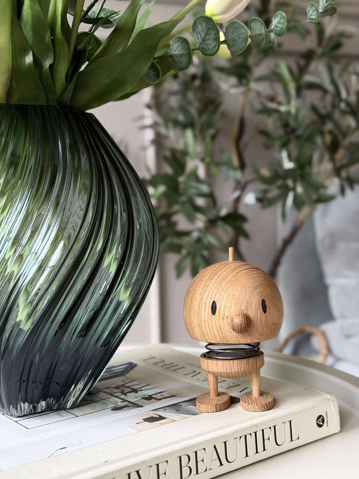 Vase vert - Verre soufflé bouche
