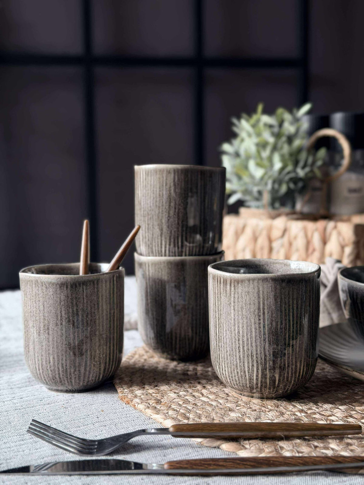 Mug Lydia céramique - Set de 4 pièces