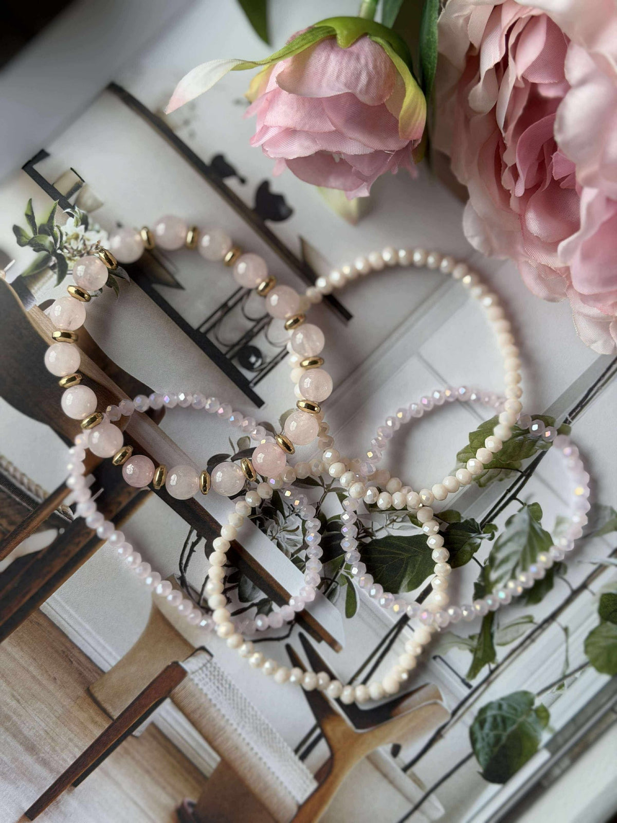 Bracelets MICHELLE Soft Rose / Mix - 5 pièces