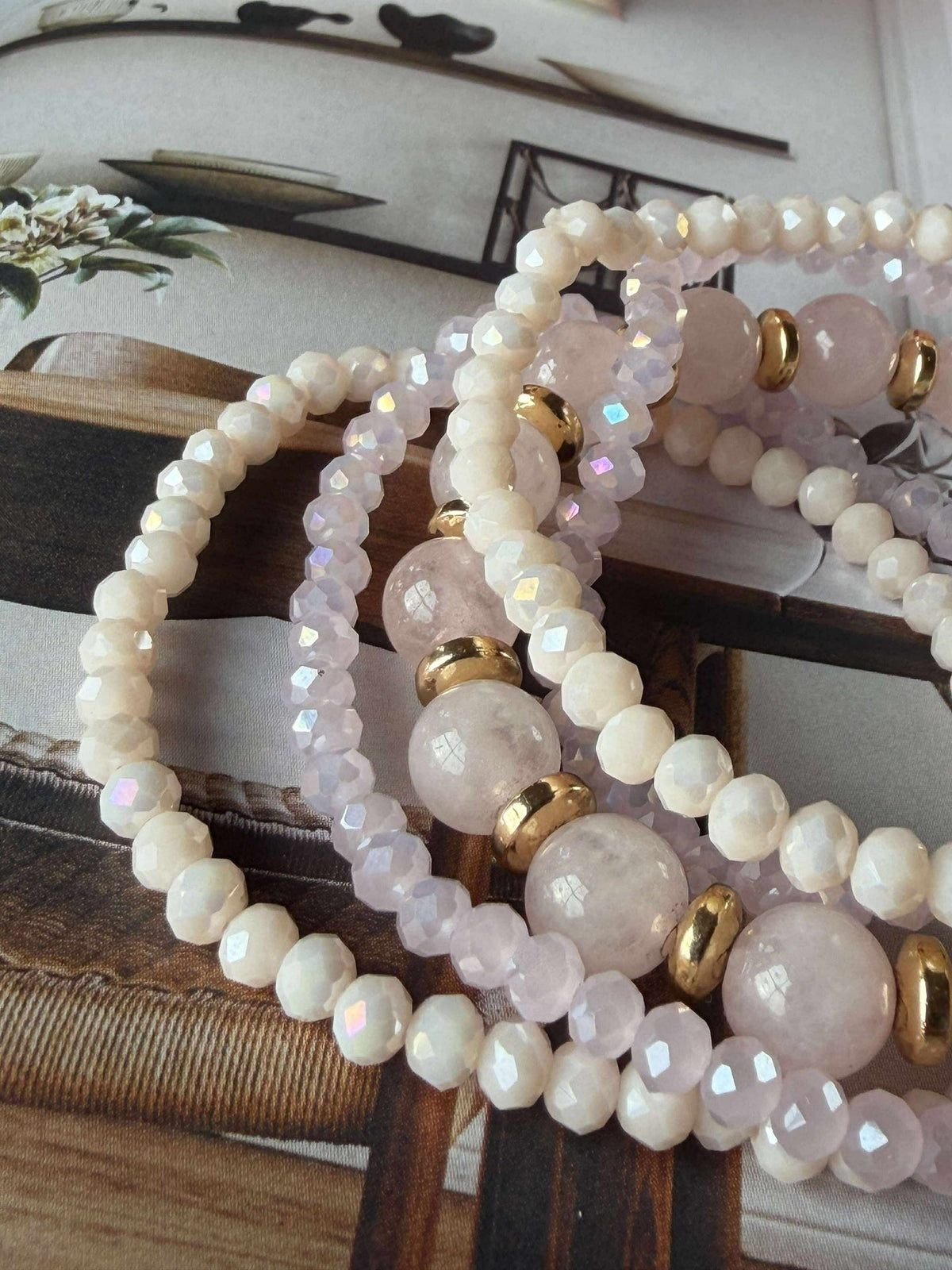 Bracelets MICHELLE Soft Rose / Mix - 5 pièces