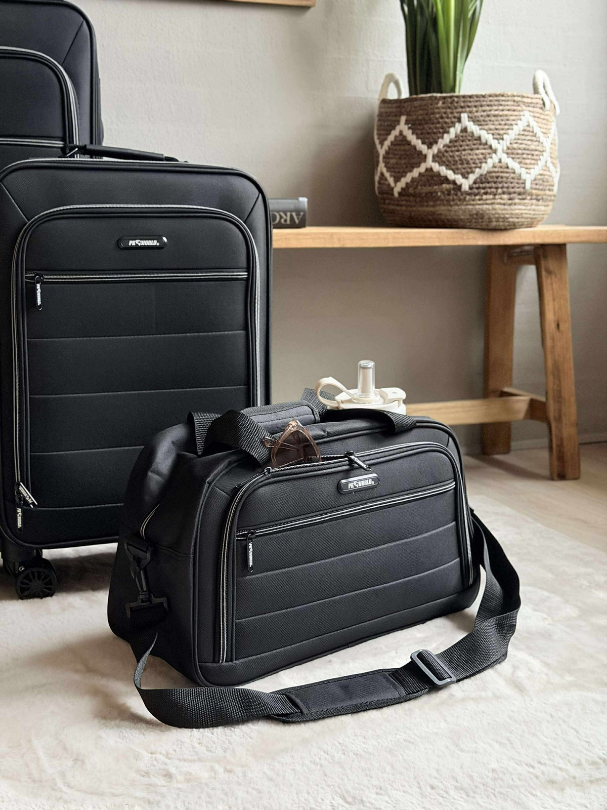 Set de valises de 3 pièces et sac cabine