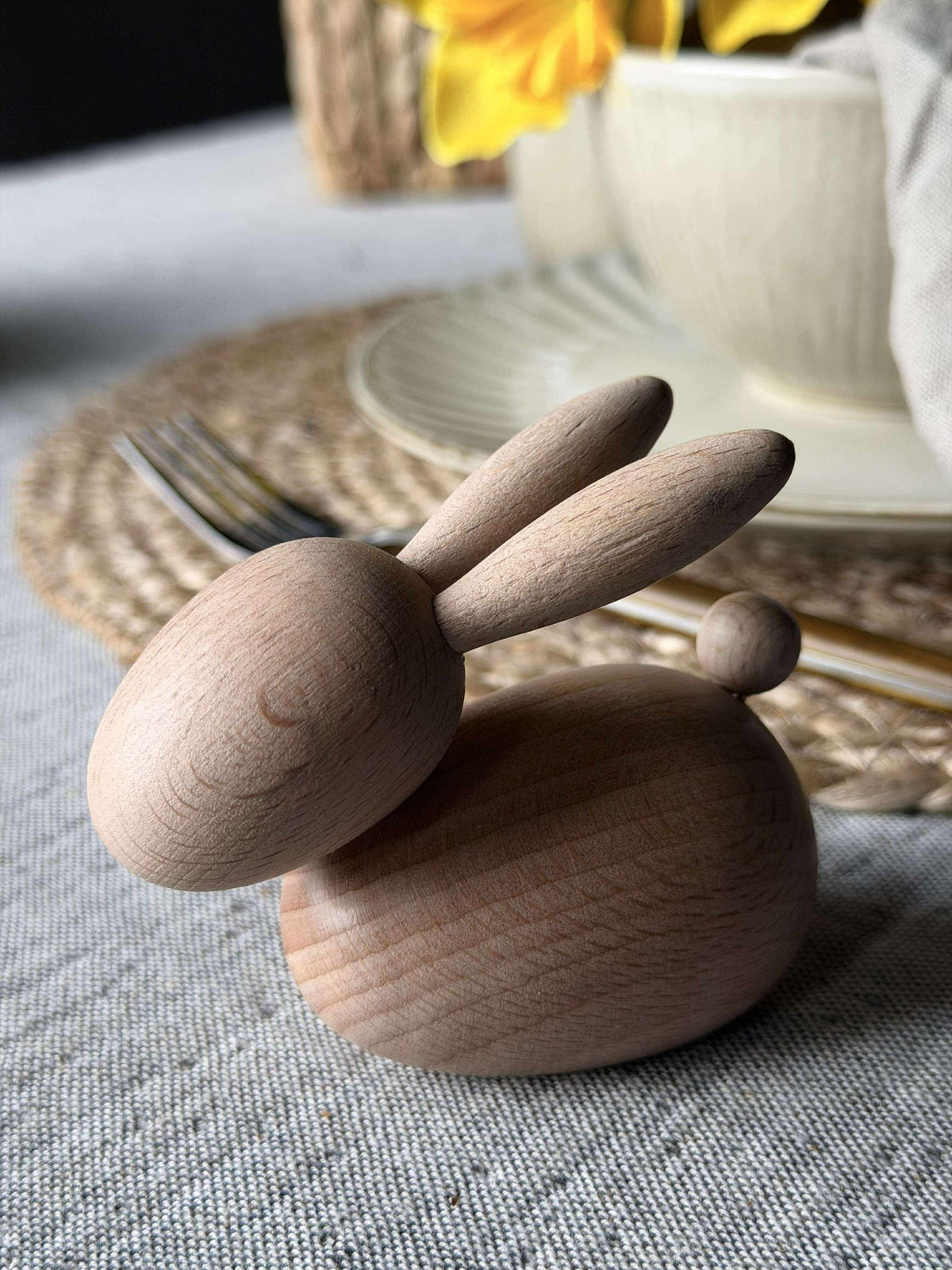 Lapin couché - Nature grand modèle
