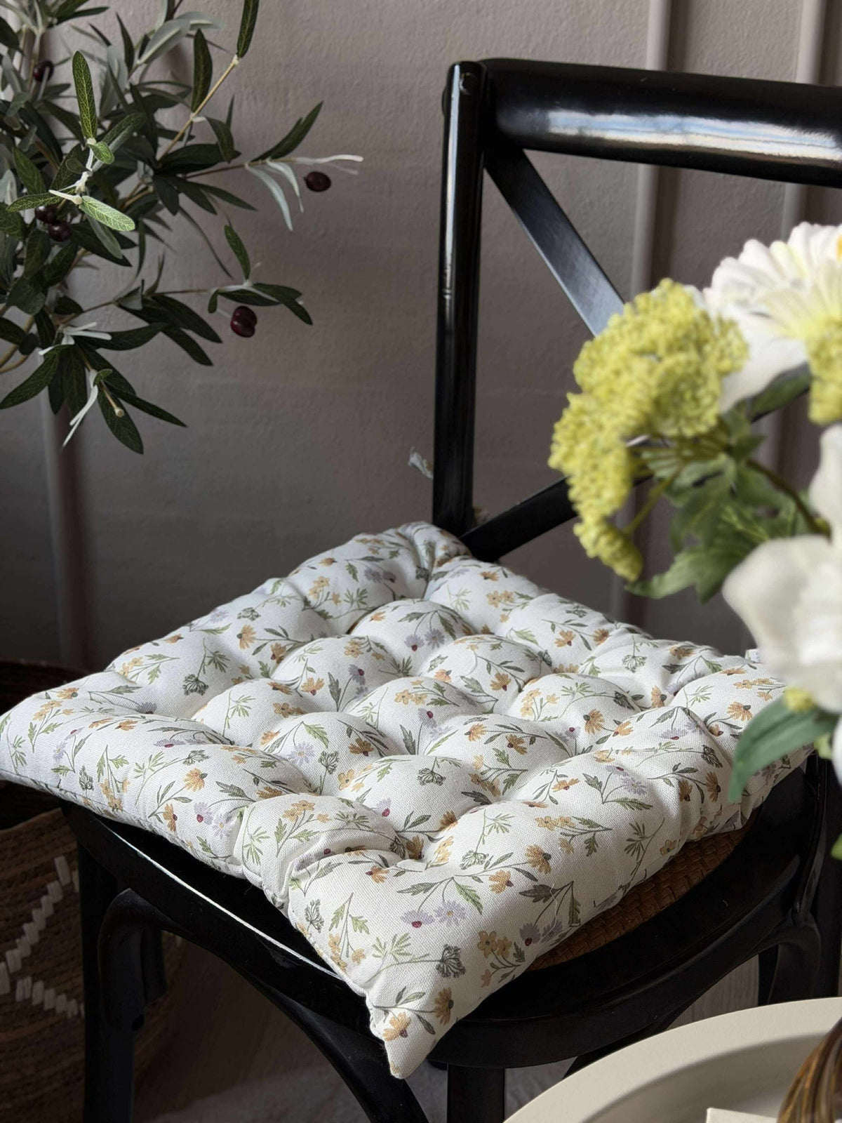 Coussin garni - Fleurs