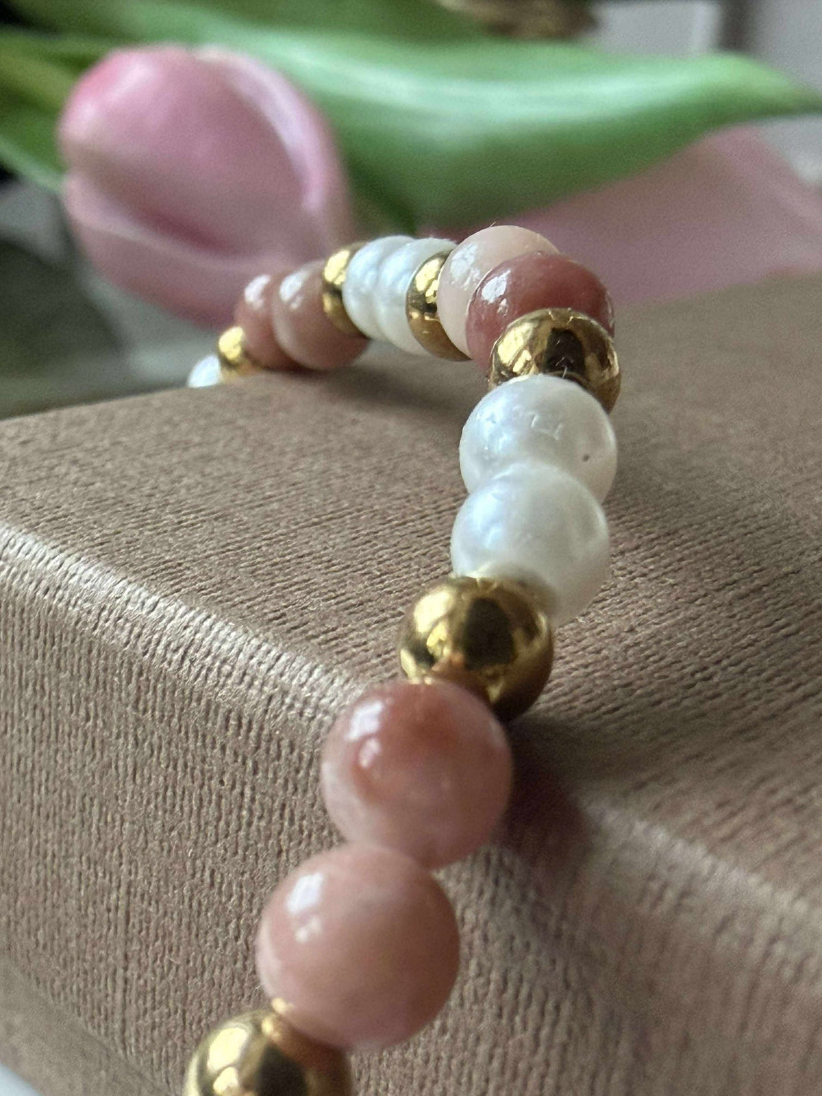 Bracelet Asta - Pierre naturelle plaqué or