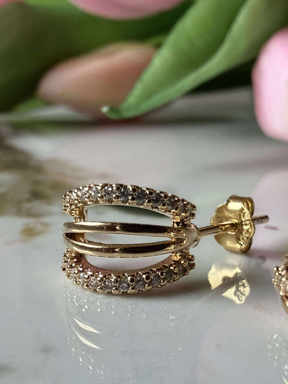 Mix box avec 6 boucles d’oreilles - Monique plaqué or 18 carats