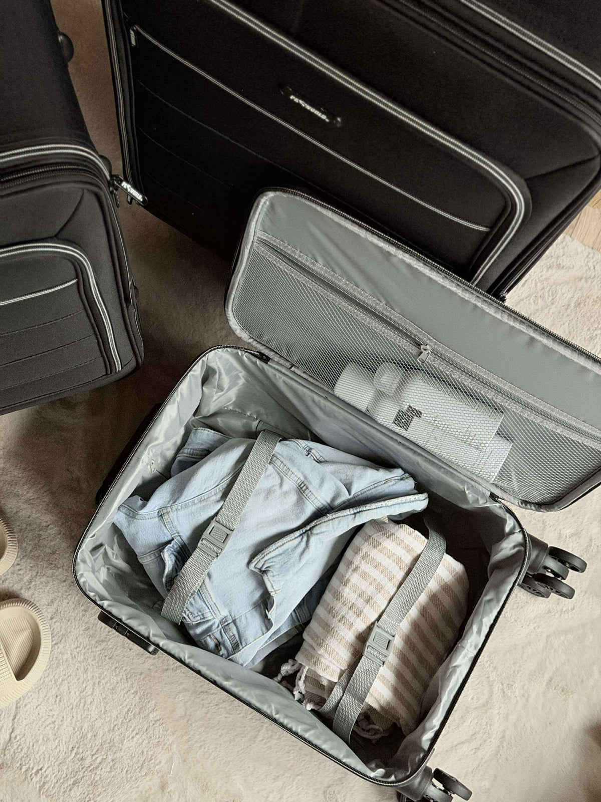Set de valises de 3 pièces et sac cabine