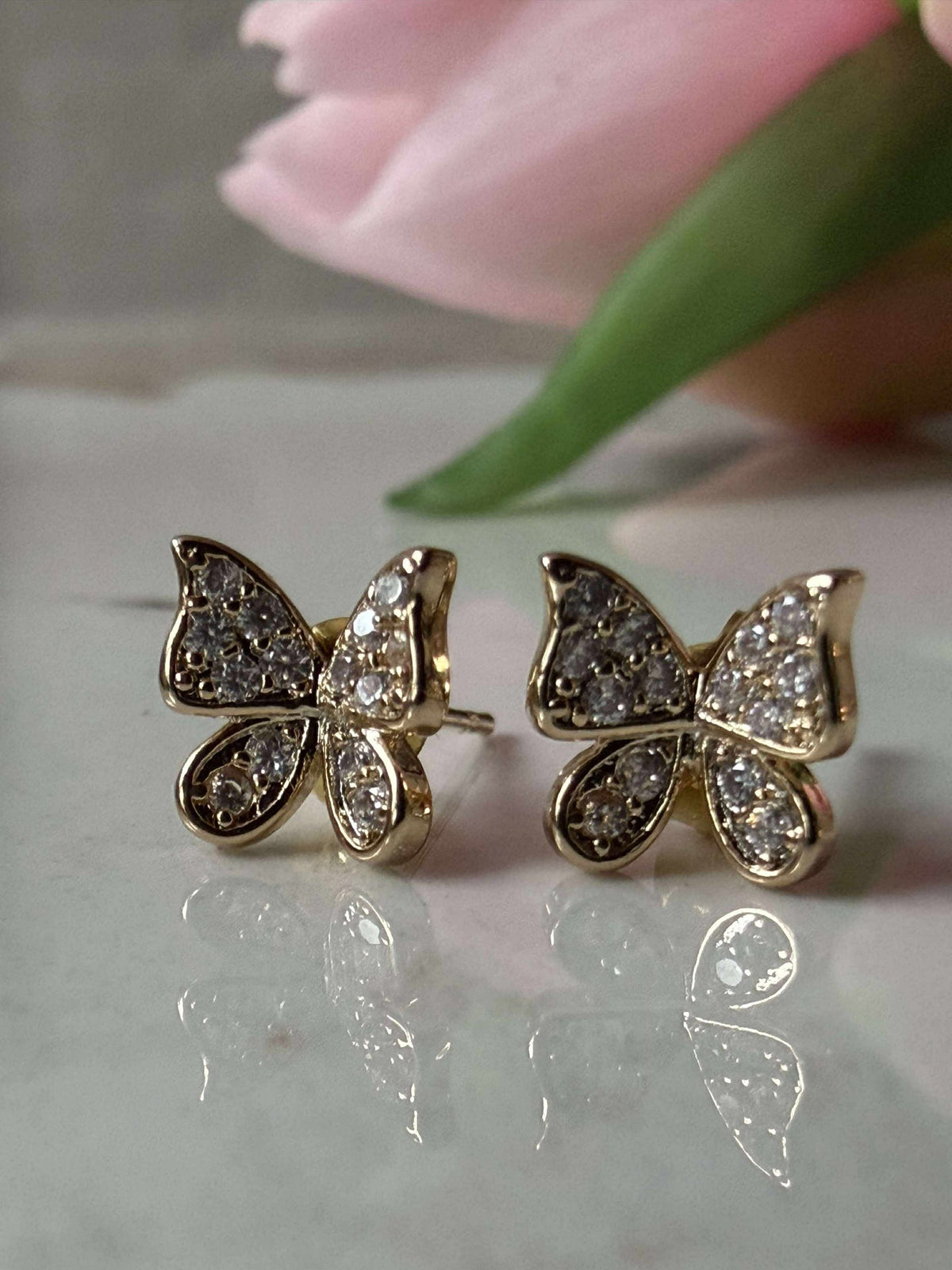 Puces d’oreilles Papillon Niki - doré