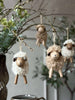 Mouton Fluffy Hêtre/Naturel 8 cm