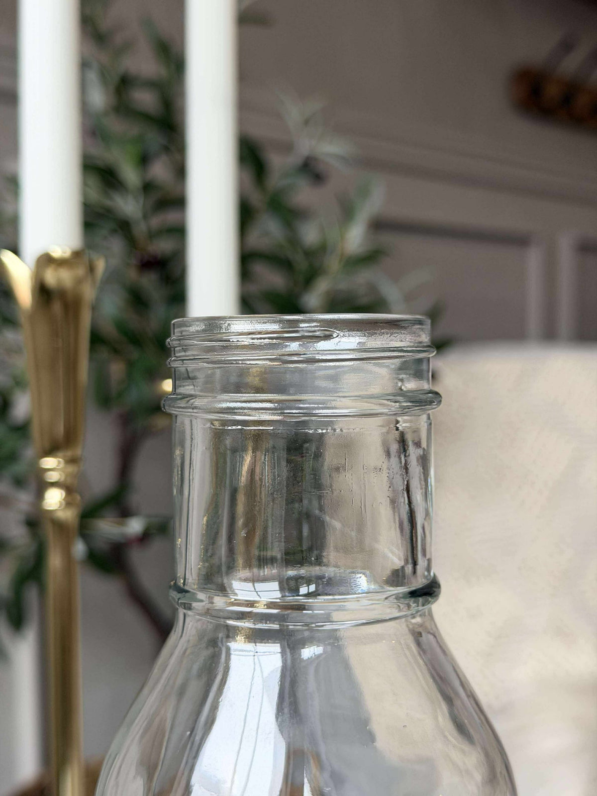 Bouteille en verre avec graduations - 1000 ml