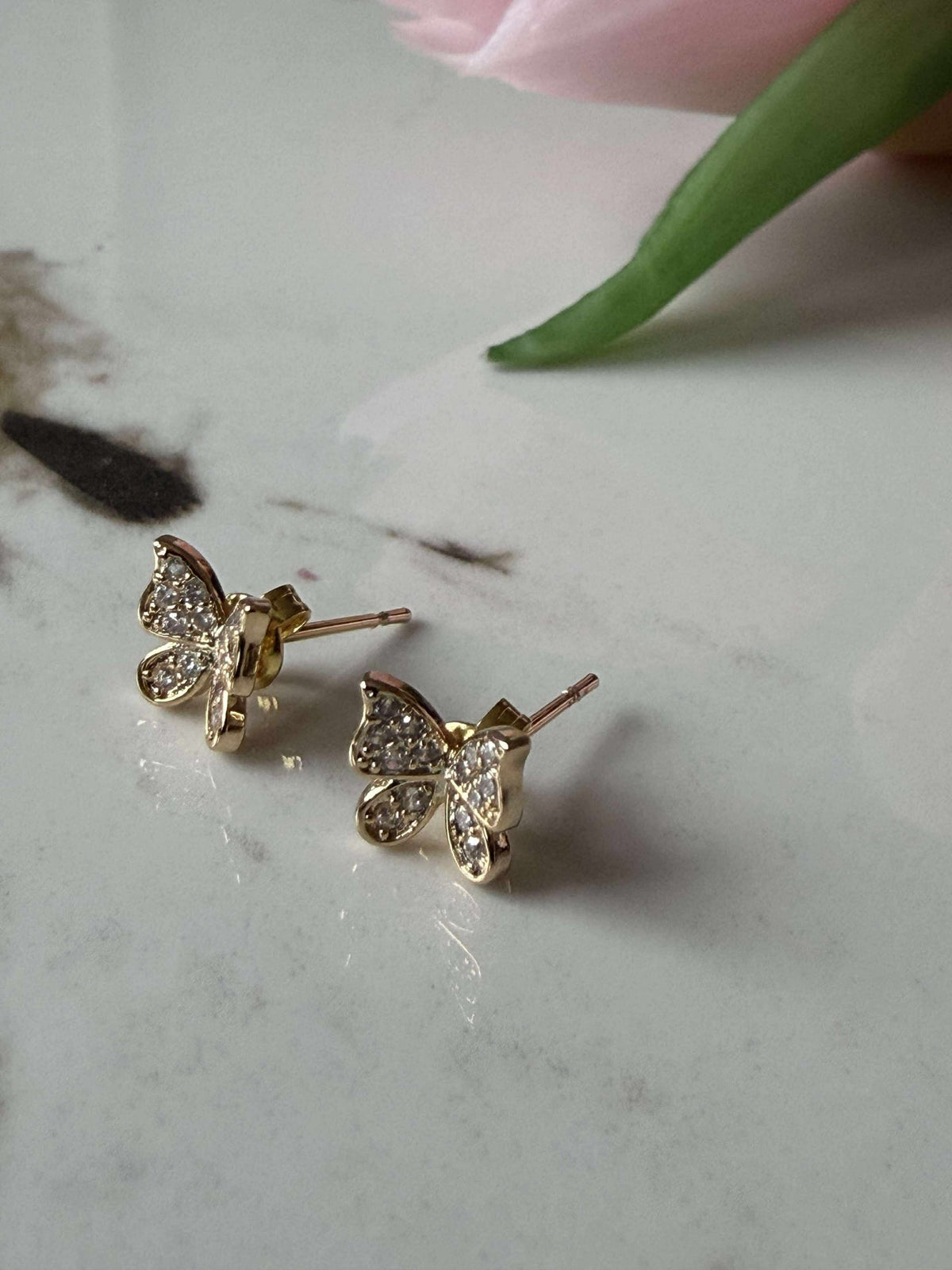 Puces d’oreilles Papillon Niki - doré