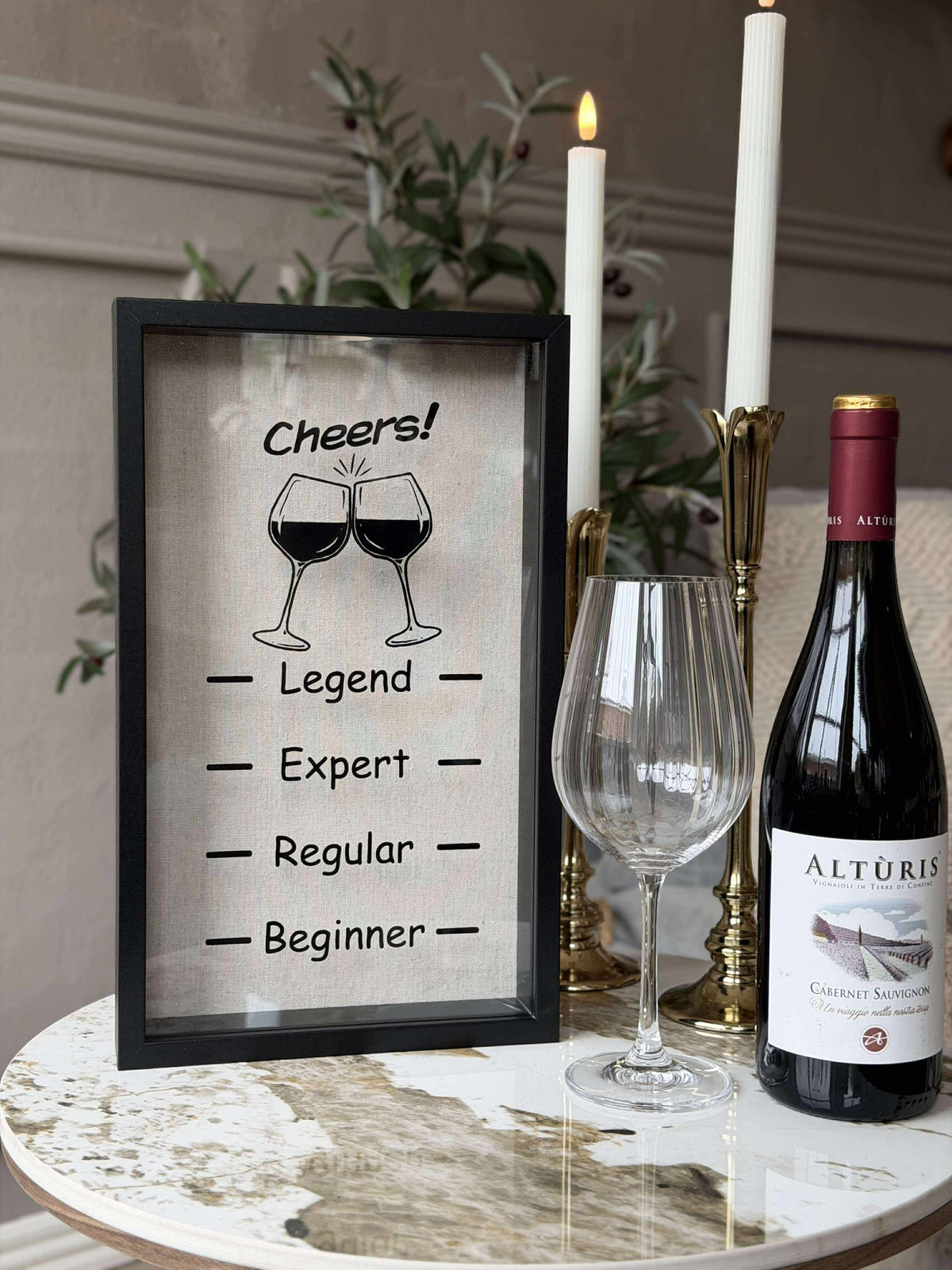 Cadre pour bouchons de vin