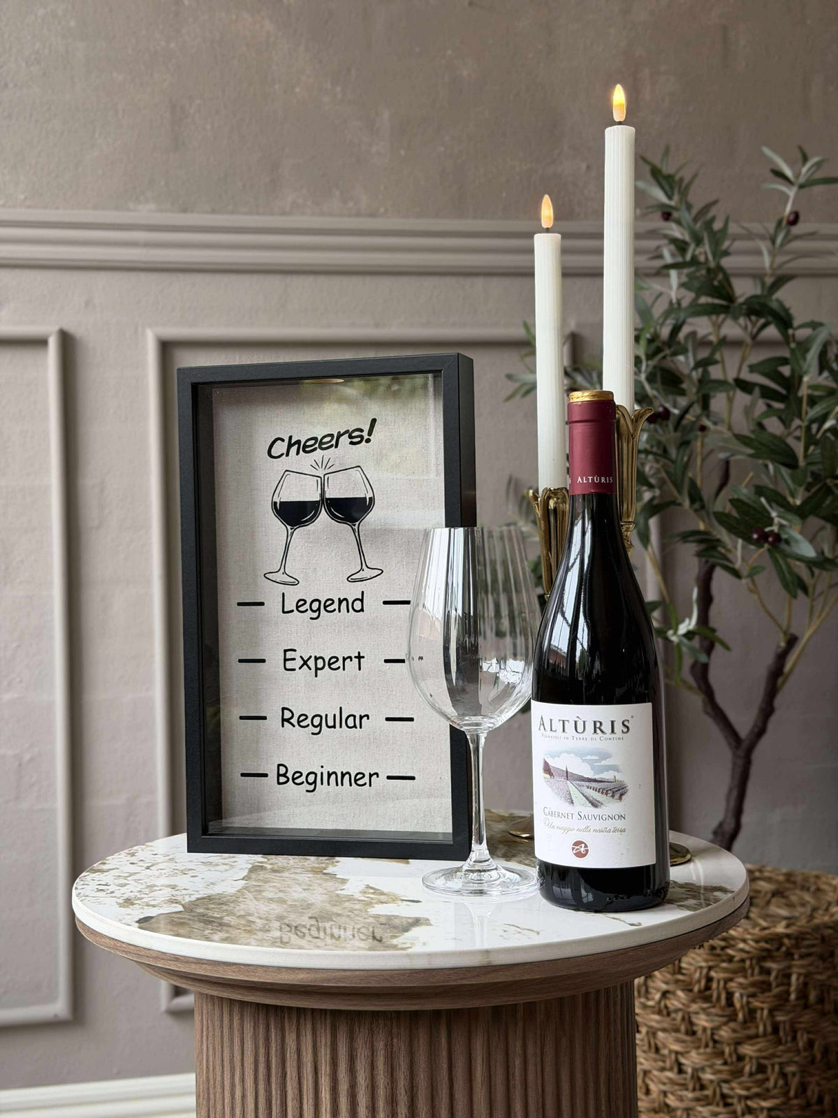 Cadre pour bouchons de vin