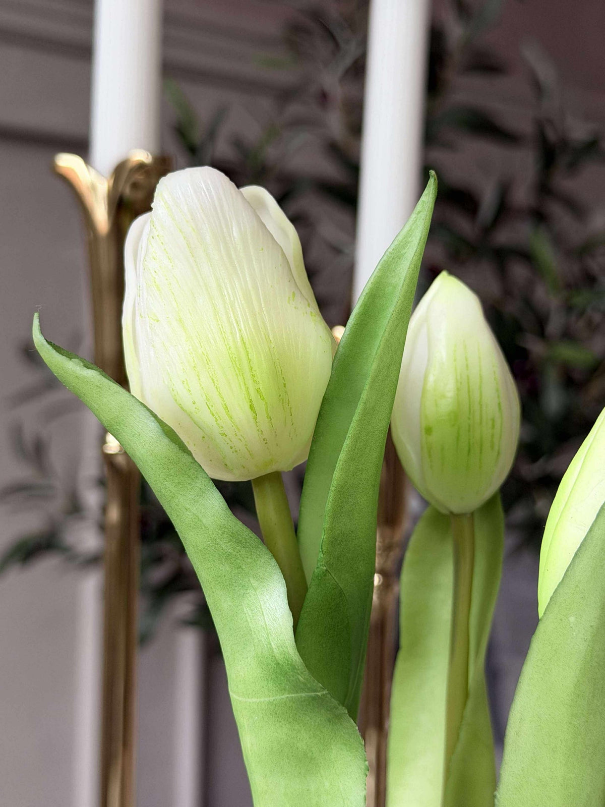 Tulipe en pot - Blanche Avec 3 Fleurs