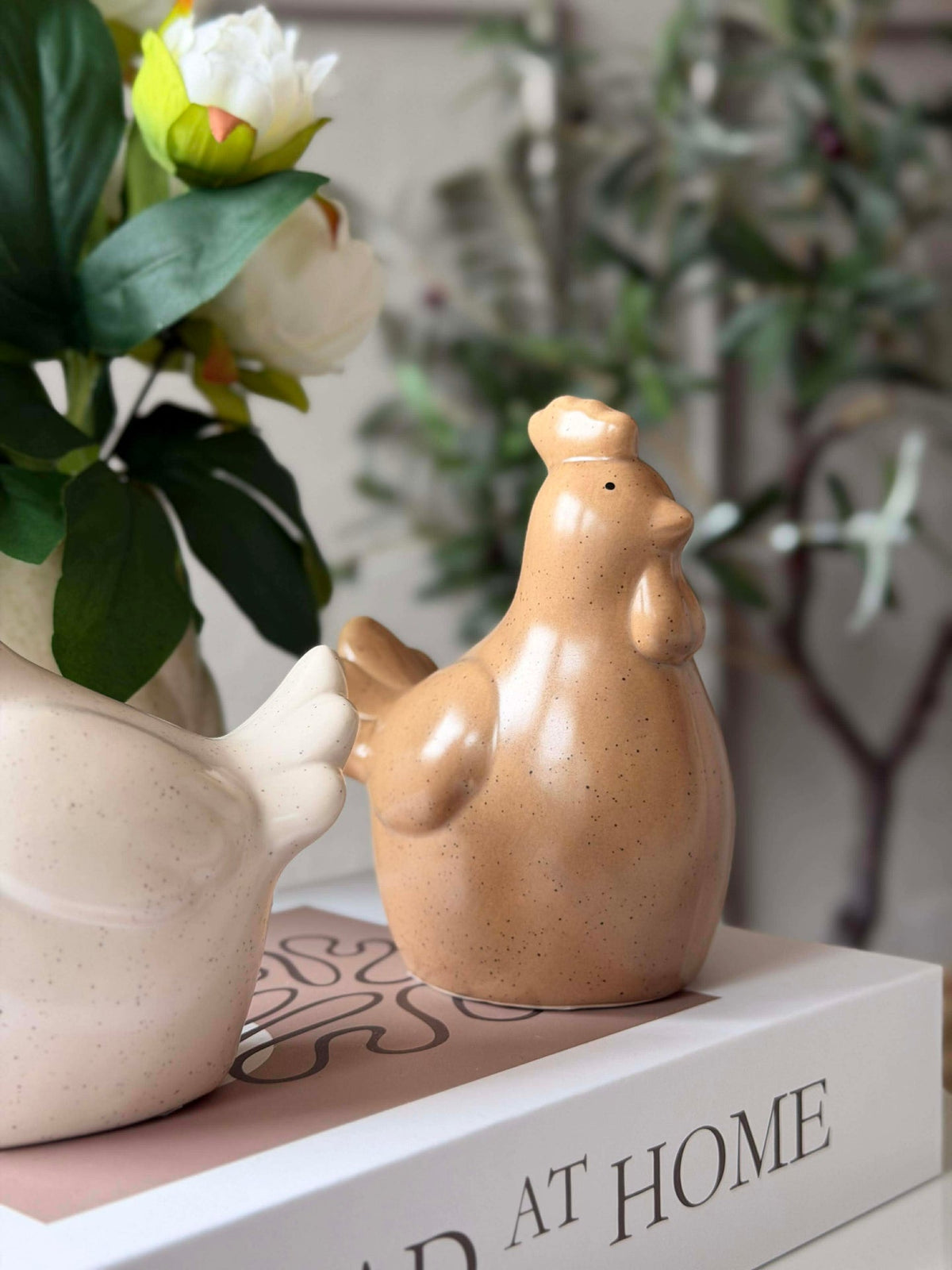 Poule - blanche ou beige