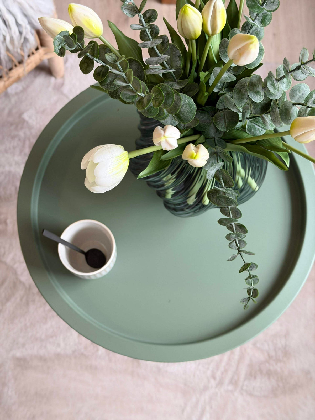 Table plateau - Métal vert