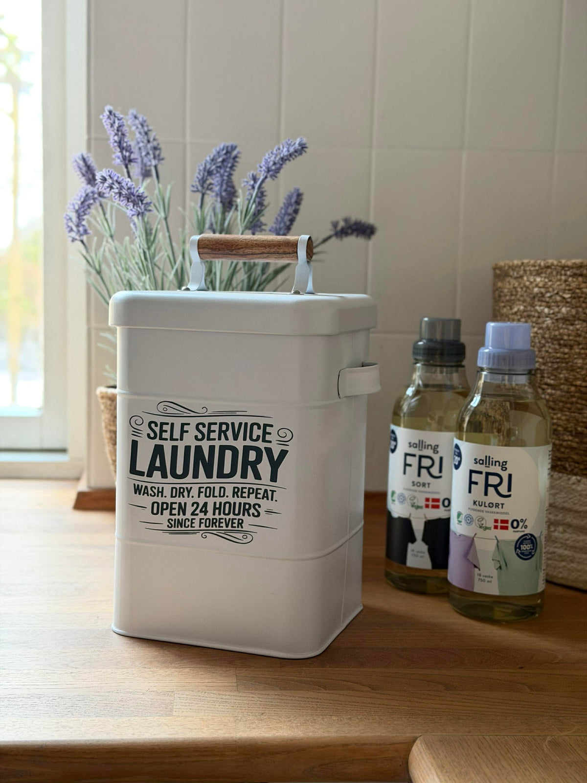 Rangement pour poudre à lessive