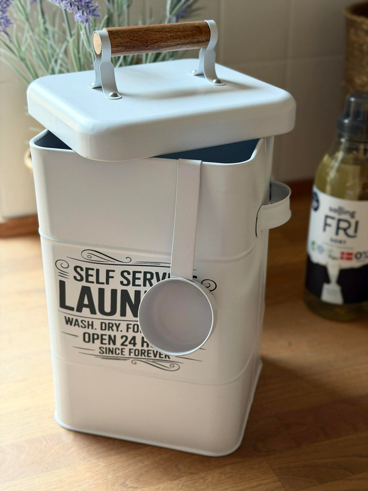 Rangement pour poudre à lessive