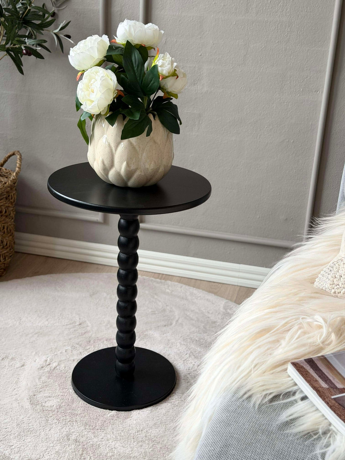 Table d’appoint - Noir 35xH50 cm