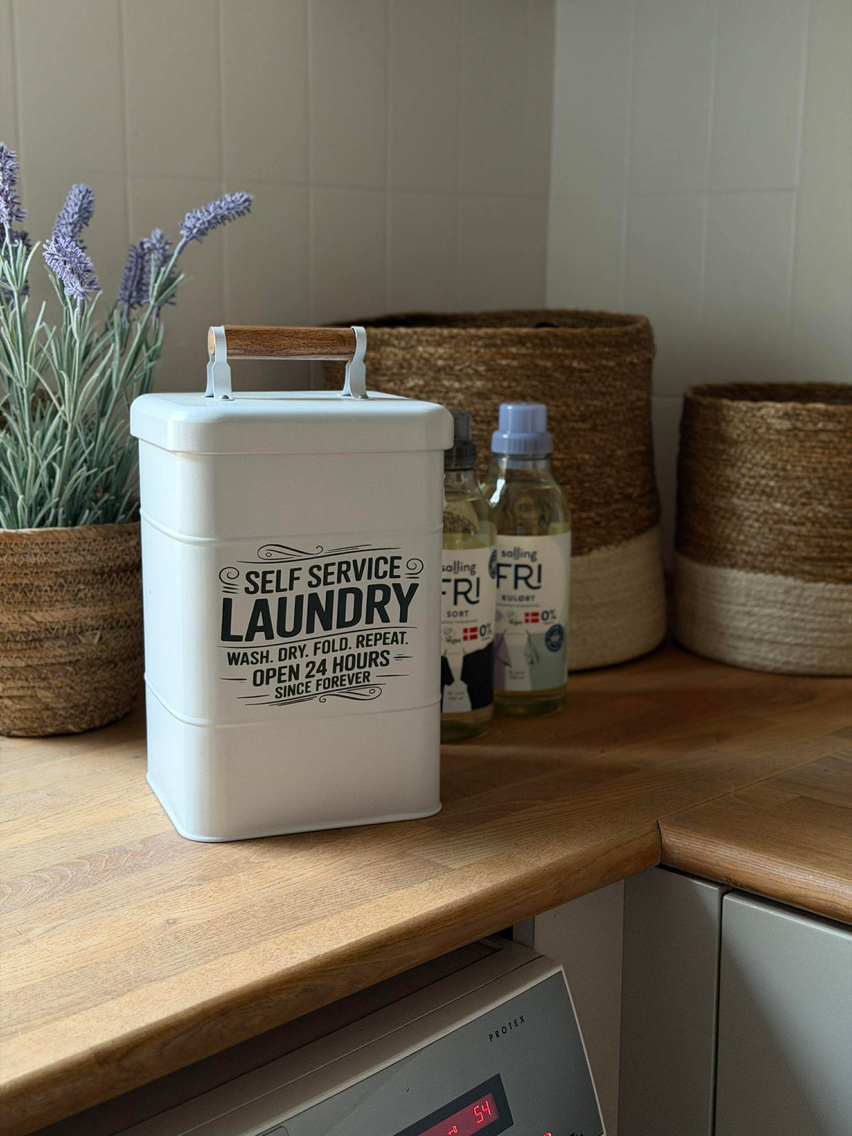 Rangement pour poudre à lessive