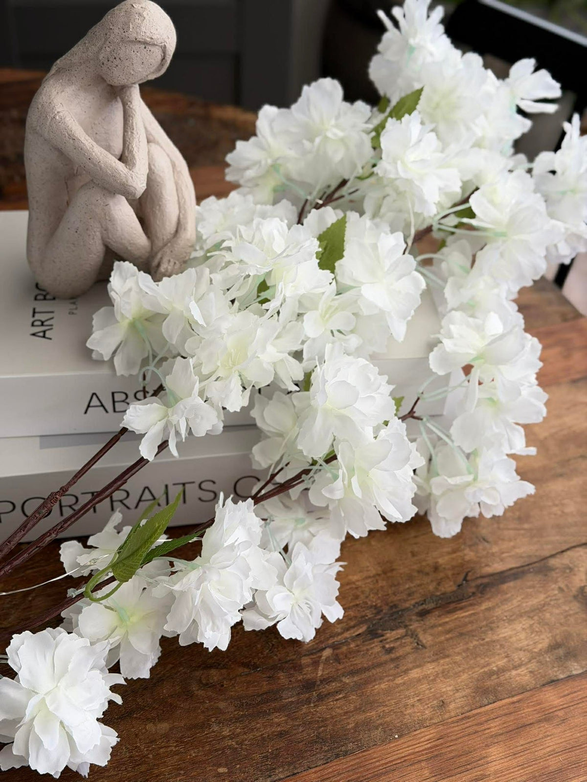 Branche de cerisier lumineuse - Blanche