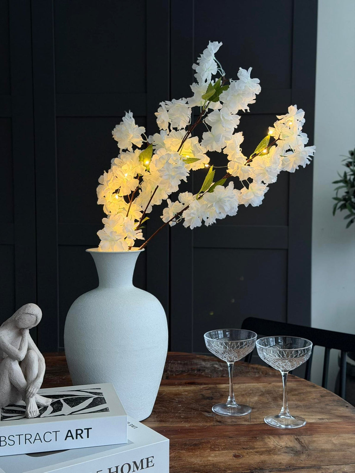 Branche de cerisier lumineuse - Blanche