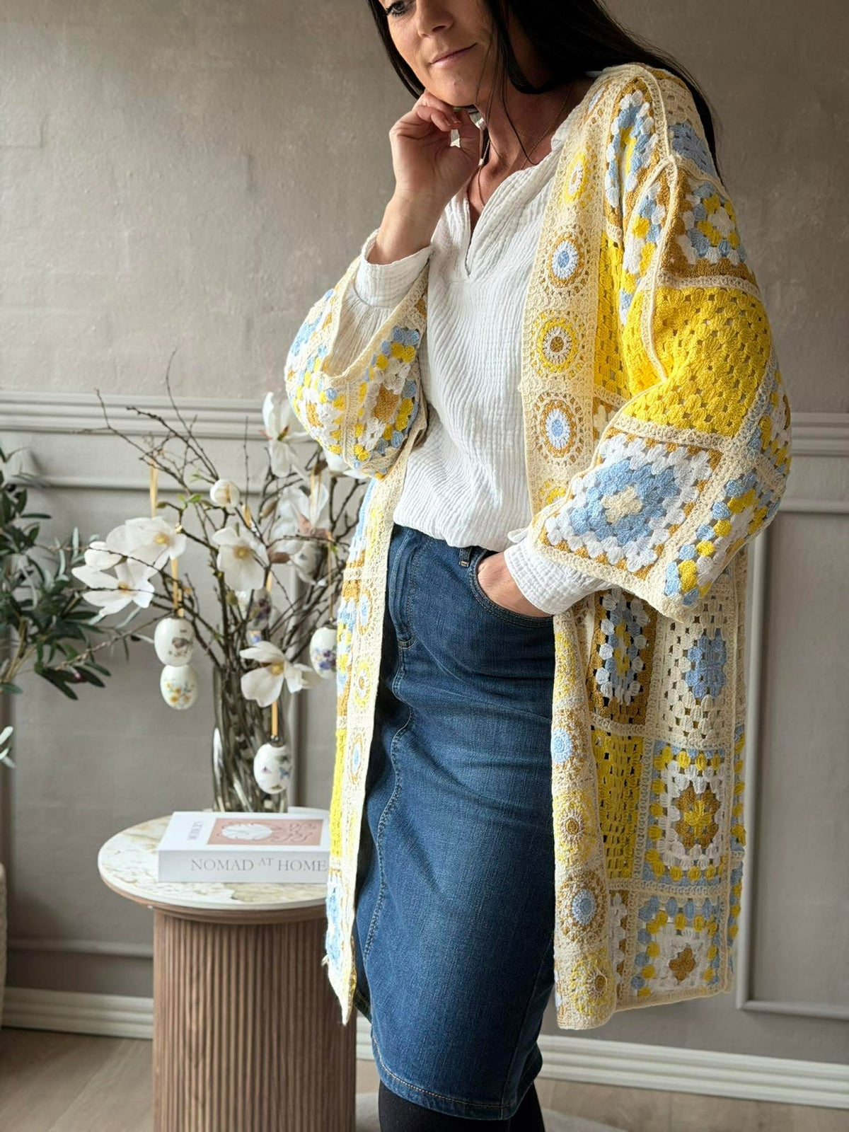 Cardigan Boho - Jaune