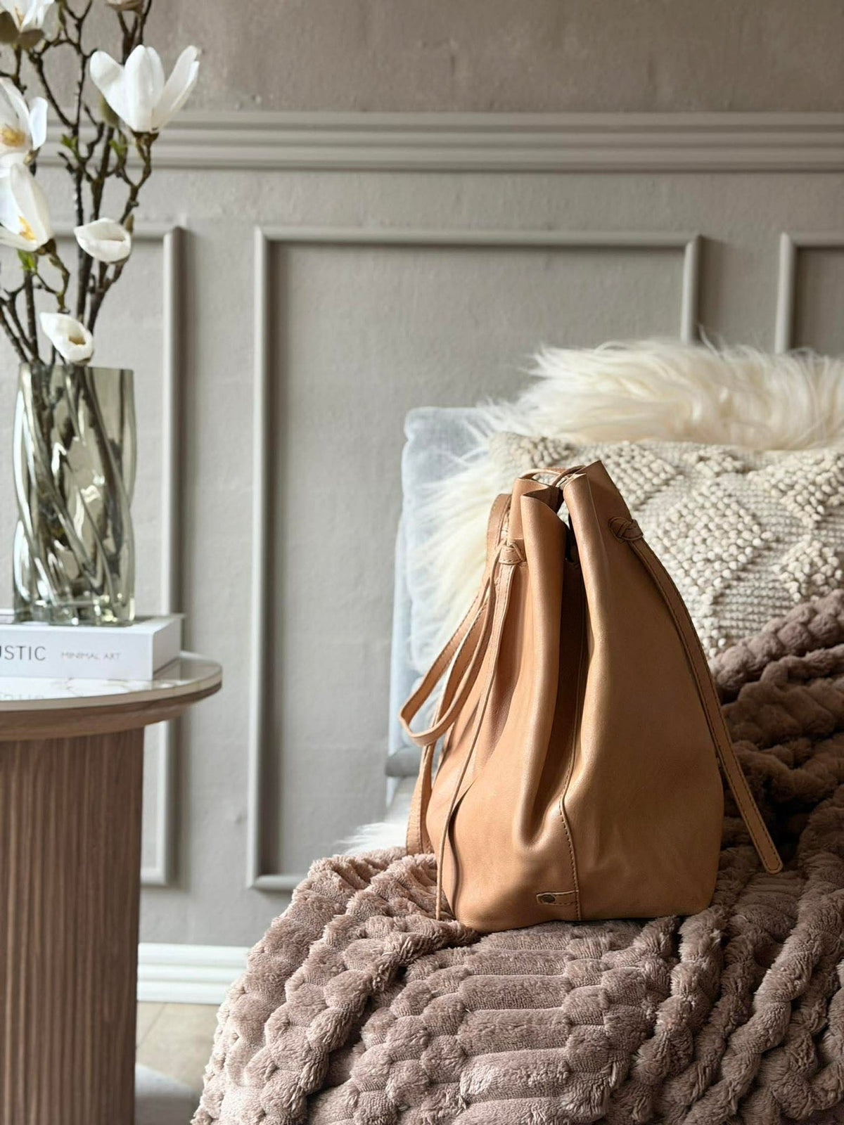 Shopper en cuir souple - Sable
