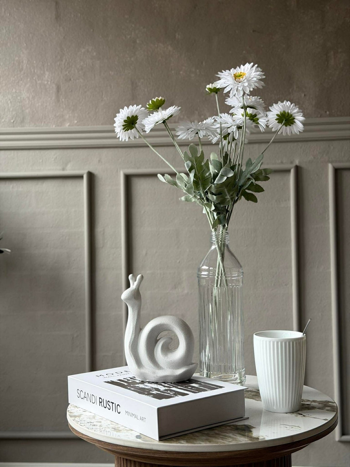 Marguerite sur tige 60 cm - Blanc