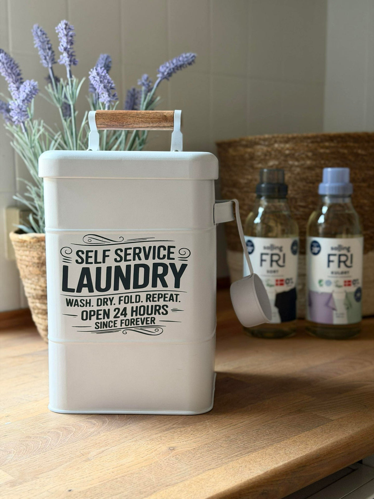 Rangement pour poudre à lessive