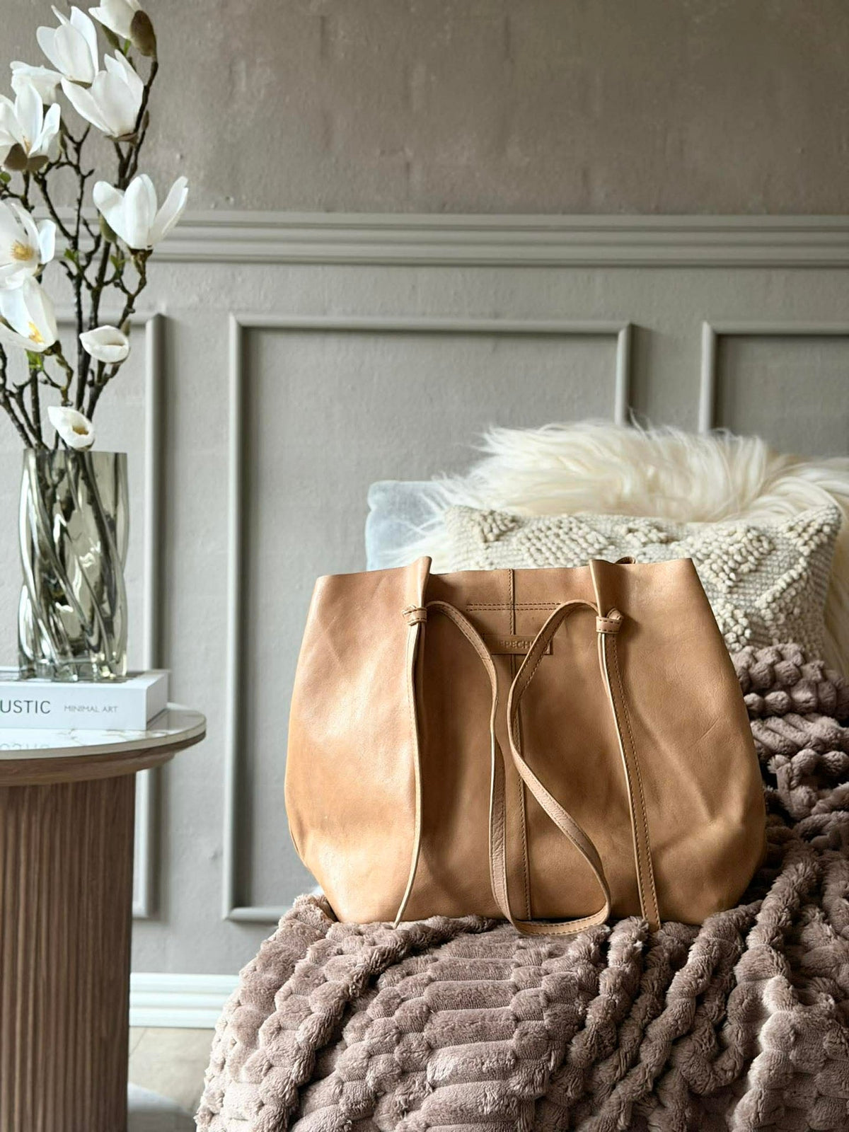 Shopper en cuir souple - Sable
