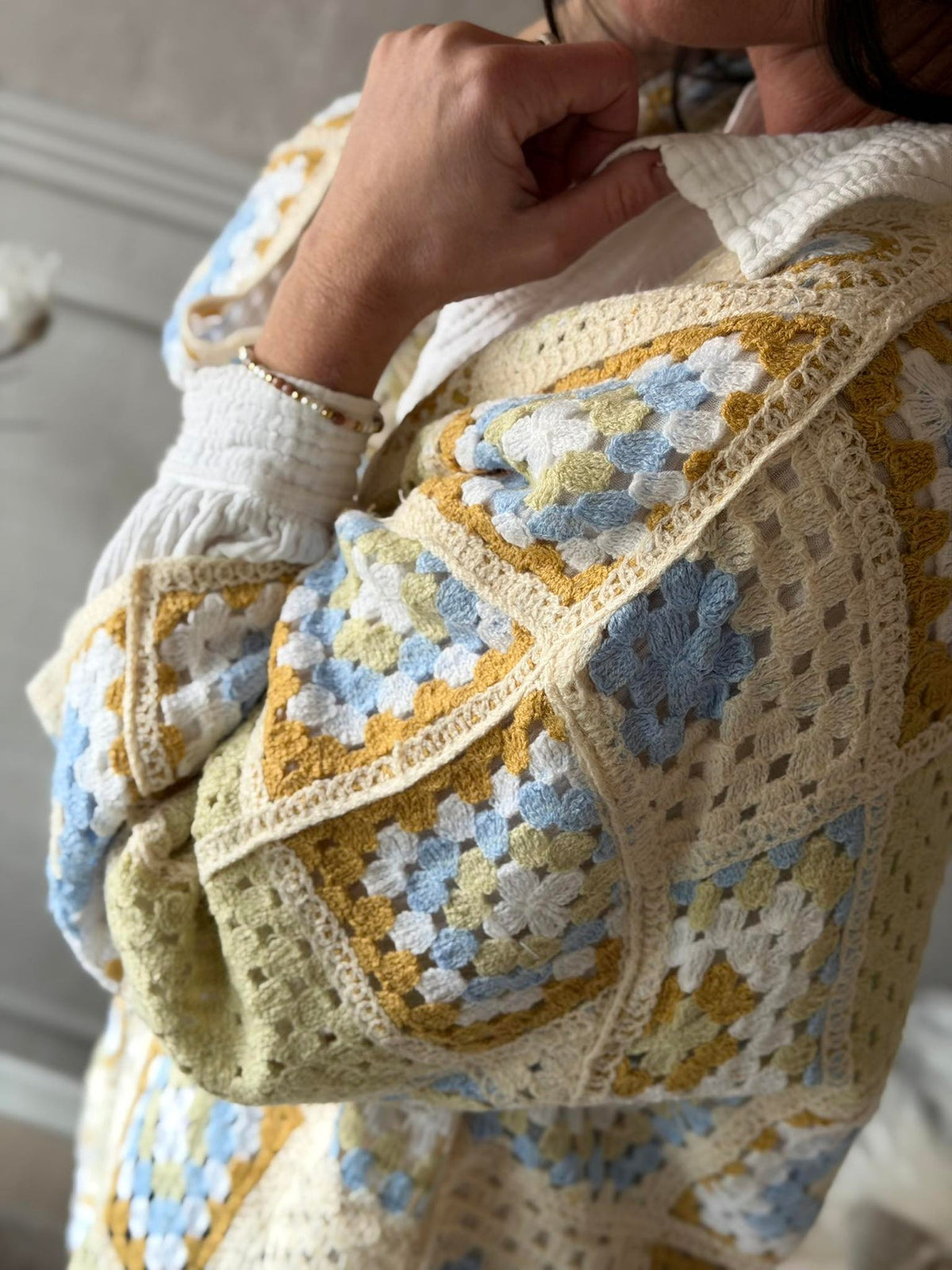 Cardigan Boho - Vert clair