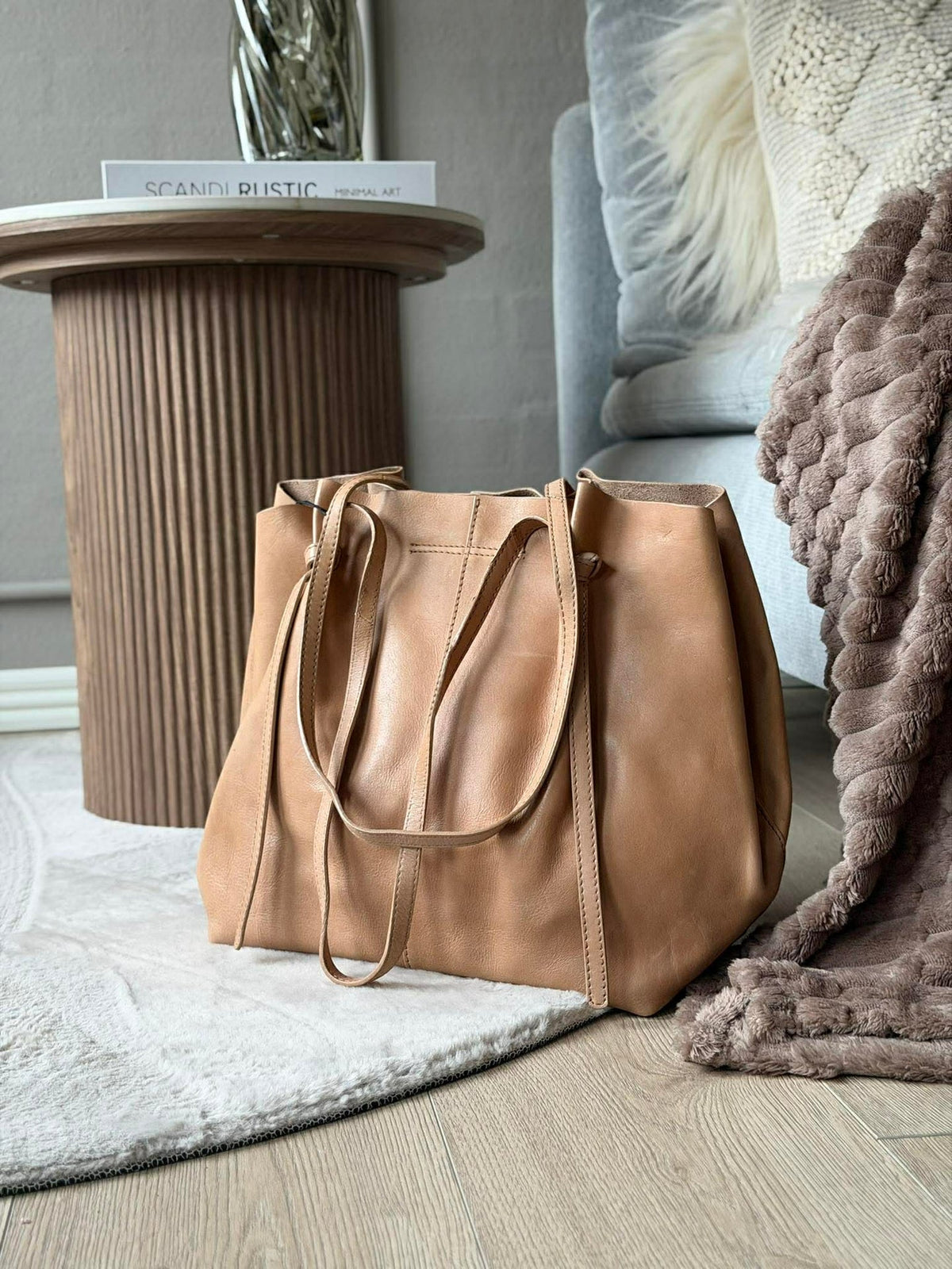 Shopper en cuir souple - Sable